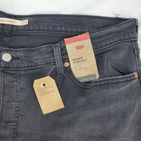 Levi's Women's Gray Straight Jeans Wedgie High-Rise Medium Wash Size 22W (A-1) - Picture 10 of 10